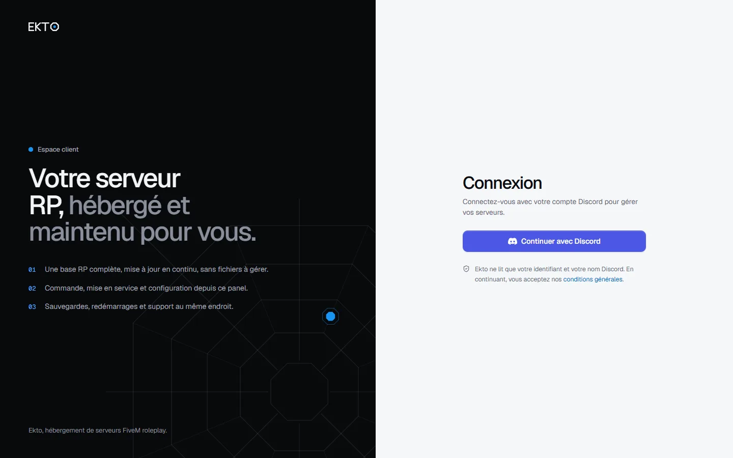 Page de connexion