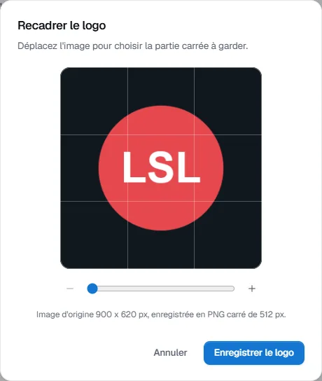 Recadrage du logo